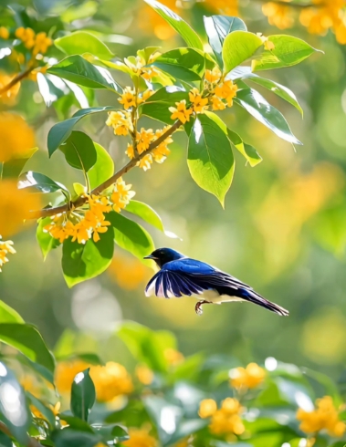 春風(fēng)拂過(guò)枝頭，每一片新綠都在訴說(shuō)著希望的故事。